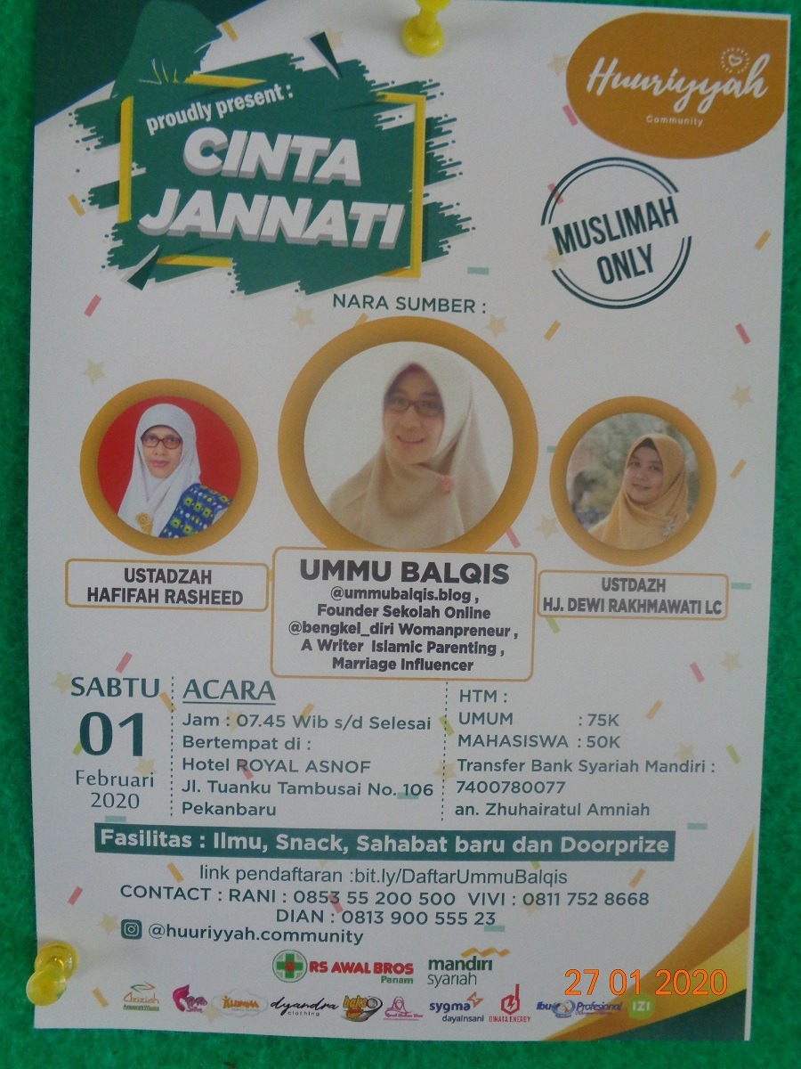Program spesial untuk muslimah "CINTA JANNATI"